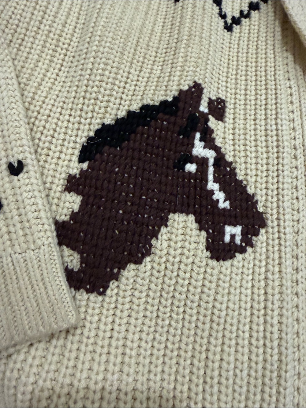 The Great. horse lodge cardigan size 2 medium oversized excellent condition - Picture 7 of 12